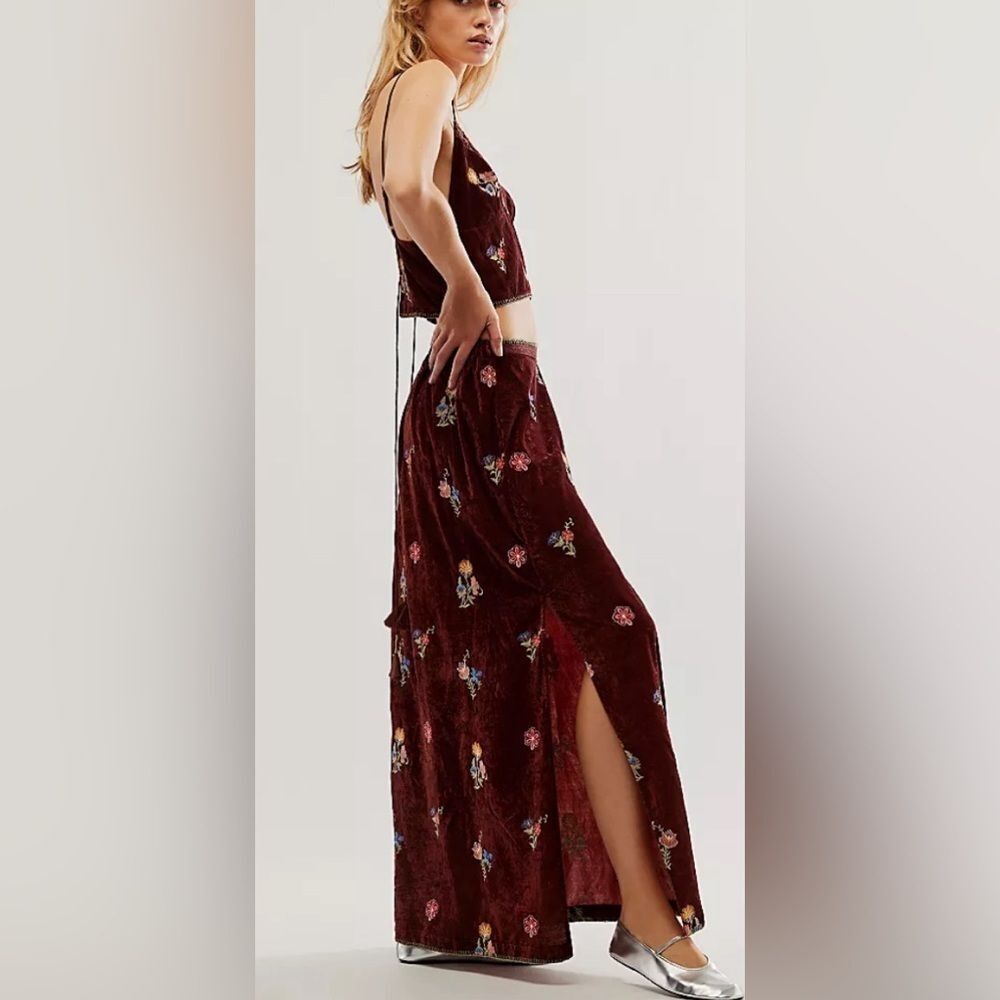 Free People Sonja Slip Set Skirt & Crop Top Size XL - Picture 2 of 9